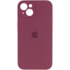 Чохол Silicone Case Full Camera Protective (AA) для Apple iPhone 13 (6.1"") Бордовий / Plum