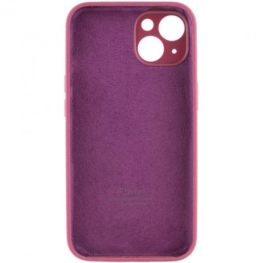 Чохол Silicone Case Full Camera Protective (AA) для iPhone 13, Бордовий / Plum - зображення 1 