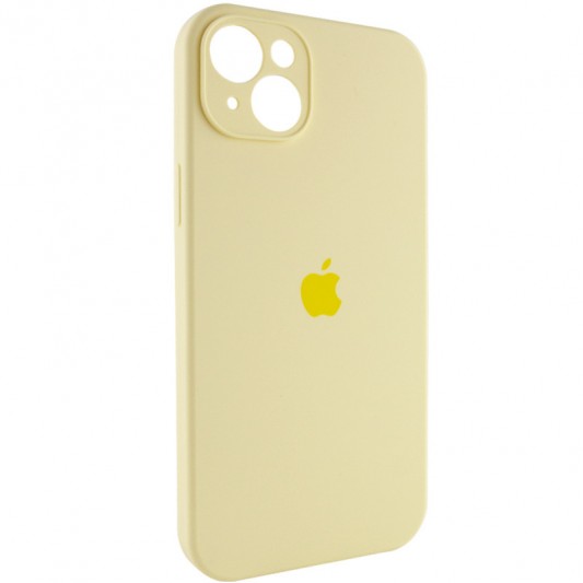 Чехол Silicone Case Full Camera Protective (AA) для Apple iPhone 13 (6.1"") Желтый / Mellow Yellow - изображение 1