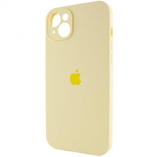 Чехол Silicone Case Full Camera Protective (AA) для Apple iPhone 13 (6.1"") Желтый / Mellow Yellow - изображение 2