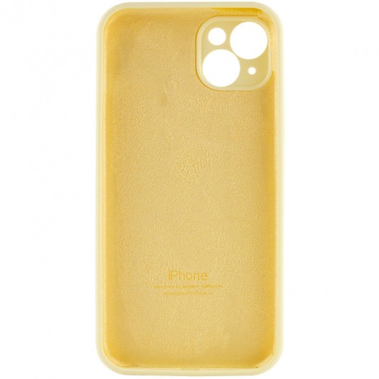 Чехол Silicone Case Full Camera Protective (AA) для Apple iPhone 13 (6.1"") Желтый / Mellow Yellow - изображение 3