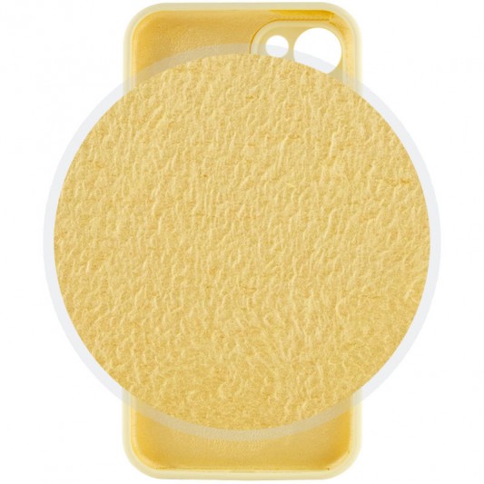 Чехол Silicone Case Full Camera Protective (AA) для Apple iPhone 13 (6.1"") Желтый / Mellow Yellow - изображение 4