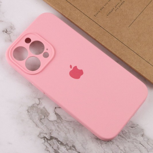 Чохол Silicone Case Full Camera Protective (AA) для Apple iPhone 13 Pro Max (6.7") Рожевий / Light pink - зображення 3 