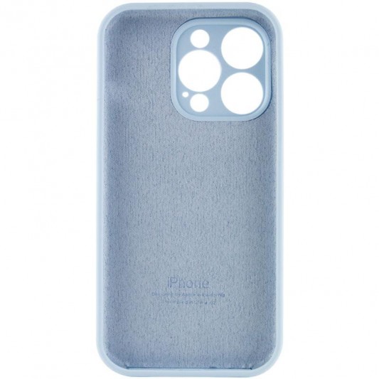 Чохол Silicone Case Full Camera Protective (AA) для Apple iPhone 13 Pro Max (6.7") Блакитний / Sweet Blue - зображення 3 