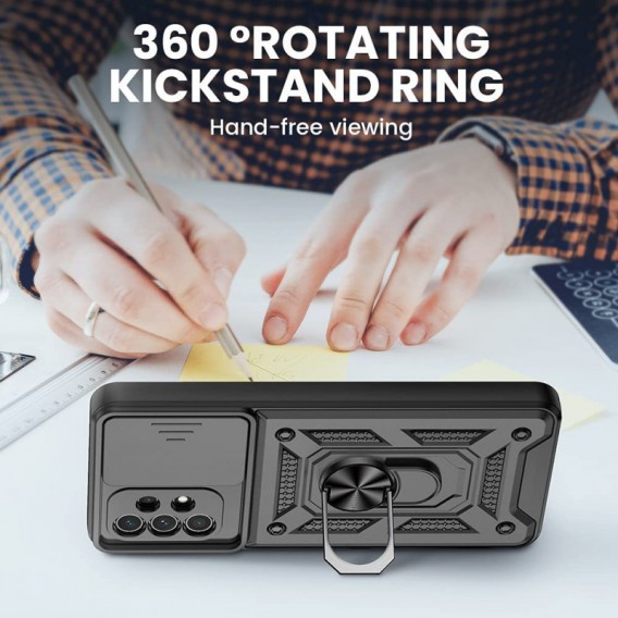 Удароміцний чохол Samsung Galaxy A13 4G - Camshield Serge Ring for Magnet Чорний