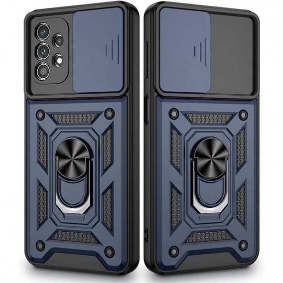 Ударопрочный чехол Camshield Serge Ring for Magnet для Samsung Galaxy A23 4G Синий
