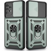 Ударопрочный чехол Camshield Serge Ring for Magnet для Samsung Galaxy A73 5G Зеленый