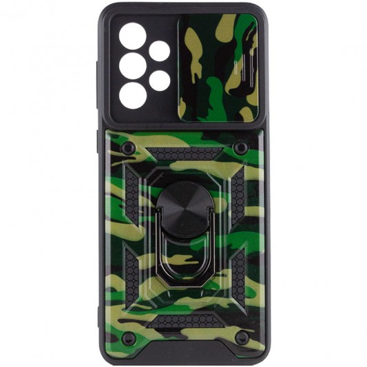Ударопрочный чехол Camshield Serge Ring Camo для Samsung Galaxy A73 5G Зеленый / Army Green - изображение 1