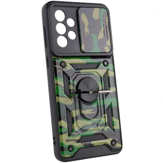 Ударопрочный чехол Camshield Serge Ring Camo для Samsung Galaxy A73 5G Зеленый / Army Green