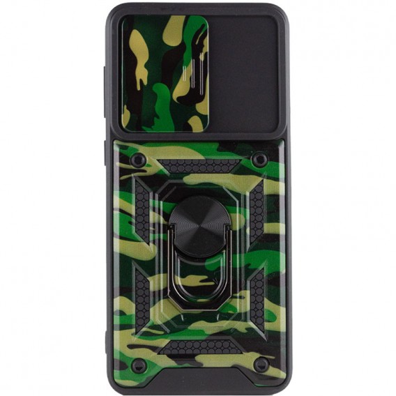 Ударопрочный чехол Camshield Serge Ring Camo для Samsung Galaxy A73 5G Зеленый / Army Green