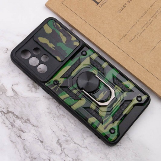 Ударопрочный чехол Camshield Serge Ring Camo для Samsung Galaxy A73 5G Зеленый / Army Green - изображение 4