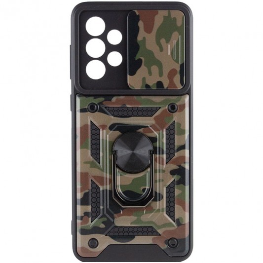 Ударопрочный чехол Camshield Serge Ring Camo для Samsung Galaxy A73 5G Коричневый / Army Brown - изображение 1