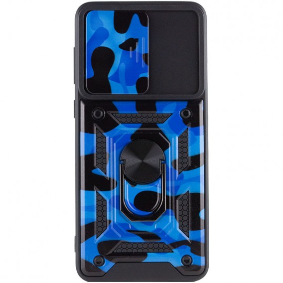 Ударопрочный чехол Camshield Serge Ring Camo для Samsung Galaxy A73 5G Синий / Army Blue