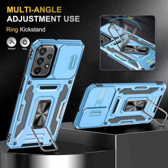 Удароміцний чохол Camshield Army Ring Samsung Galaxy A23 4G Блакитний / Light Blue
