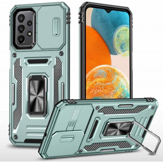 Ударопрочный чехол Camshield Army Ring для Samsung Galaxy A23 4G Зеленый / Light Green