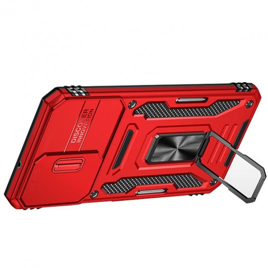 Ударопрочный чехол Camshield Army Ring для Samsung Galaxy A23 4G Красный / Red - изображение 3