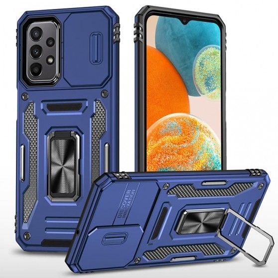 Ударопрочный чехол Camshield Army Ring для Samsung Galaxy A23 4G Синий / Navy