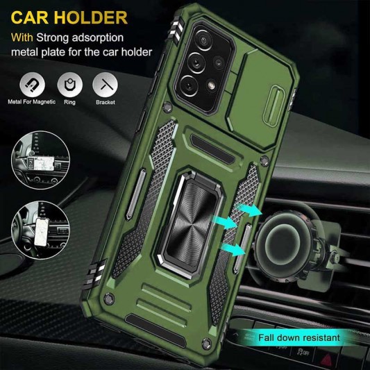 Ударопрочный чехол Camshield Army Ring для Samsung Galaxy A33 5G Оливковый / Army Green - изображение 1