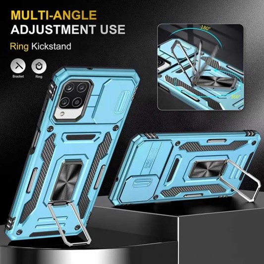 Ударопрочный чехол Camshield Army Ring для Samsung Galaxy M53 5G Голубой / Light Blue - изображение 1