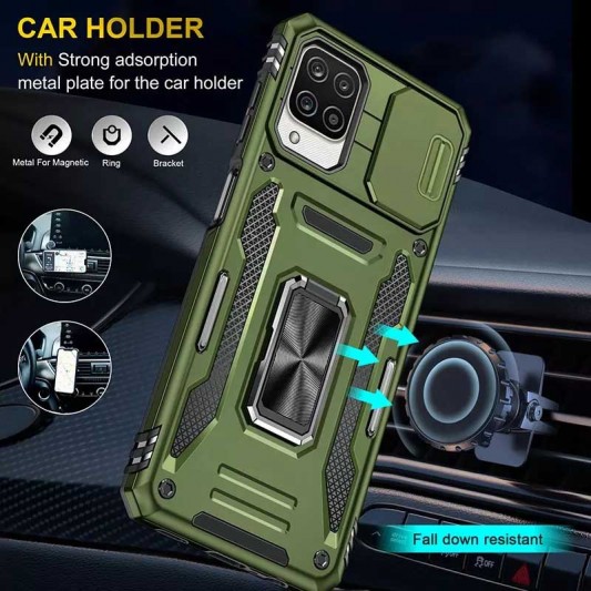 Ударопрочный чехол Camshield Army Ring для Samsung Galaxy M53 5G Оливковый / Army Green - изображение 2