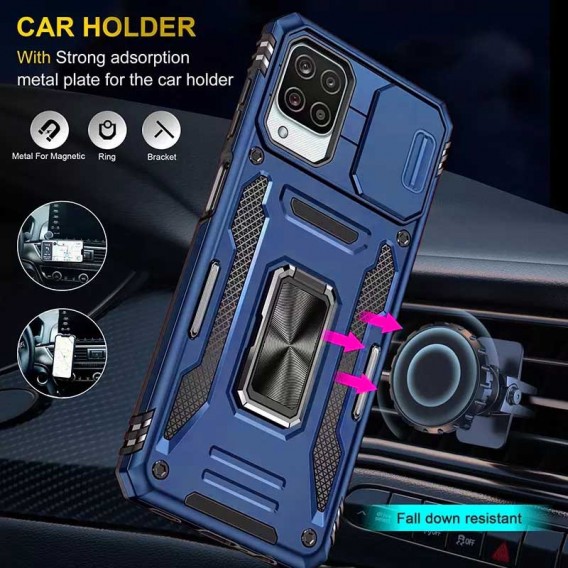 Ударопрочный чехол для Samsung Galaxy M53 5G Camshield Army Ring Синий / Navy