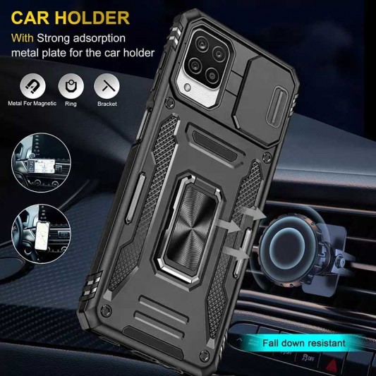 Ударопрочный чехол Camshield Army Ring для Samsung Galaxy M53 5G Черный / Black - изображение 1