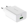Зарядний пристрій для телефона - Borofone BA21A Long journey QC3.0 (1USB/3A) Білий