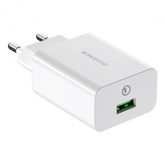 СЗУ Borofone BA21A Long journey QC3.0 3A (1USB-A) Белый - изображение 1