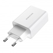 Зарядное устройство для телефона - Borofone BA21A Long journey QC3.0 (1USB/3A) Белый