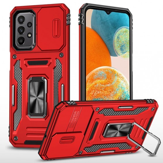 Ударопрочный чехол Camshield Army Ring для Samsung Galaxy A13 4G / A04s Красный / Red