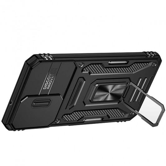 Ударопрочный чехол Camshield Army Ring для Samsung Galaxy A13 4G / A04s Черный / Black - изображение 3