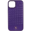 Кожаный чехол для Apple iPhone 14 (6.1"") - Polo Santa Barbara Purple