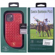 Кожаный чехол для Apple iPhone 14 (6.1"") - Polo Santa Barbara Red