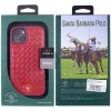 Кожаный чехол для Apple iPhone 14 (6.1"") - Polo Santa Barbara Red