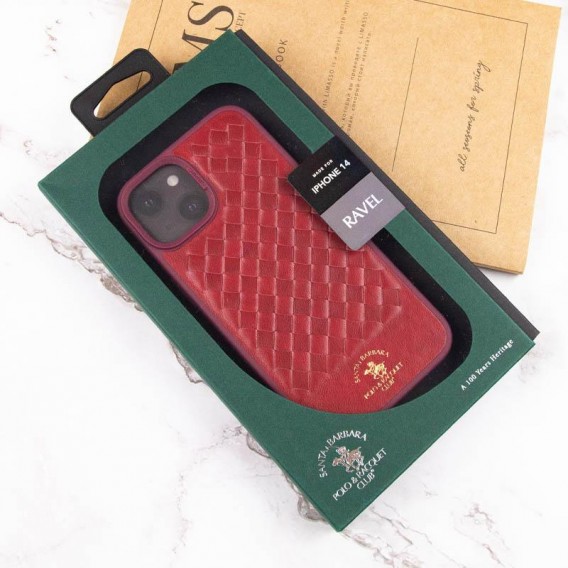 Шкіряний чохол для Apple iPhone 14 (6.1"") - Polo Santa Barbara Red