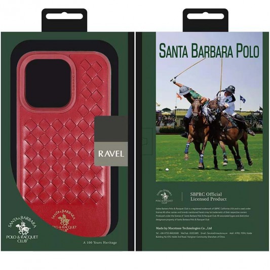 Кожаный чехол Polo Santa Barbara для Apple iPhone 14 Pro (6.1") Red - изображение 7