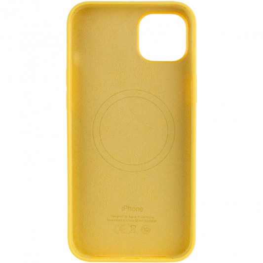 Чохол Silicone case (AAA) with Magsafe для Apple iPhone 14 Pro (6.1") Жовтий / Sunglow - зображення 1 