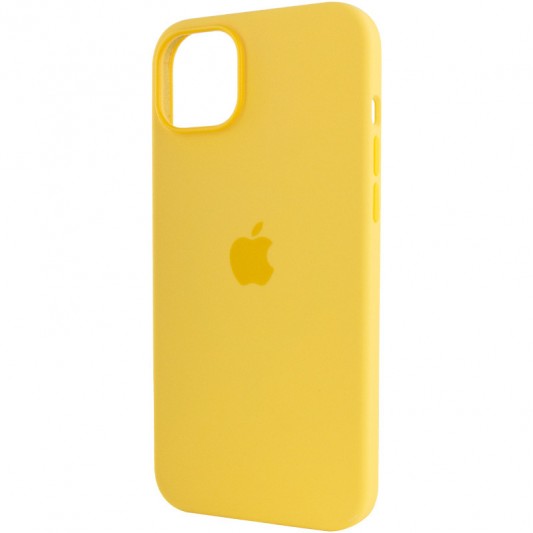 Чохол Silicone case (AAA) with Magsafe для Apple iPhone 14 Pro (6.1") Жовтий / Sunglow - зображення 5 