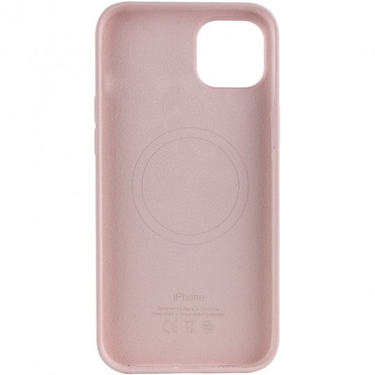 Чехол Silicone case (AAA) with Magsafe для Apple iPhone 14 Pro Max (6.7") Розовый / Chalk Pink - изображение 1