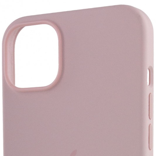 Чехол Silicone case (AAA) with Magsafe для Apple iPhone 14 Pro Max (6.7") Розовый / Chalk Pink - изображение 3
