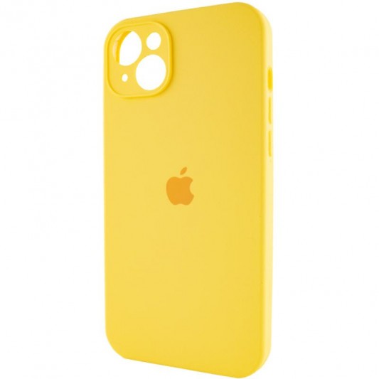 Чохол Silicone Case Full Camera Protective (AA) для Apple iPhone 14 (6.1") Жовтий / Yellow - зображення 2 