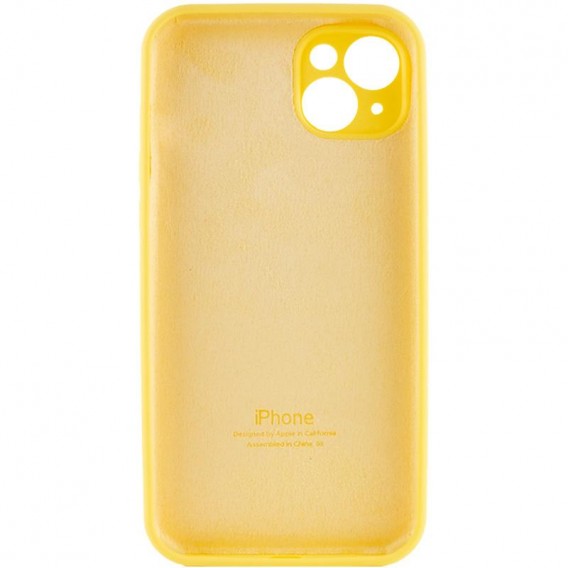 Чохол для Apple iPhone 14 (6.1"") - Silicone Case Full Camera Protective (AA) Жовтий / Yellow