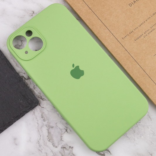Чохол Silicone Case Full Camera Protective (AA) для Apple iPhone 14 (6.1") М'ятний / Mint - зображення 3 
