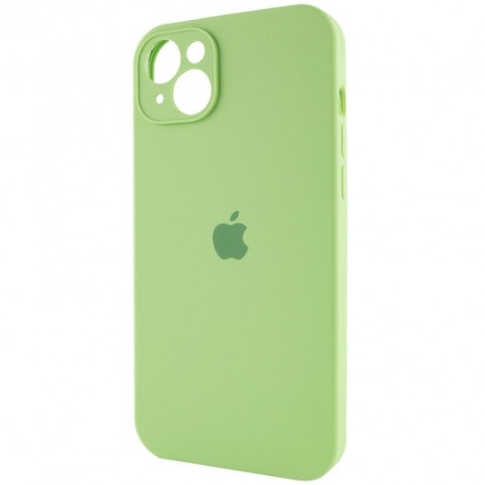 Чохол Silicone Case Full Camera Protective (AA) для Apple iPhone 14 (6.1") М'ятний / Mint - зображення 2 