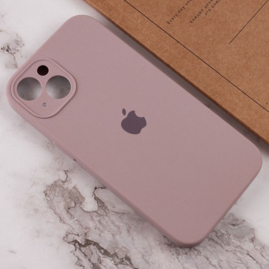 Чохол Silicone Case Full Camera Protective (AA) для Apple iPhone 14 (6.1") Сірий / Lavender - зображення 3 