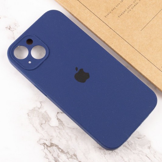 Чохол Silicone Case Full Camera Protective (AA) для Apple iPhone 14 (6.1") Синій / Deep navy - зображення 3 
