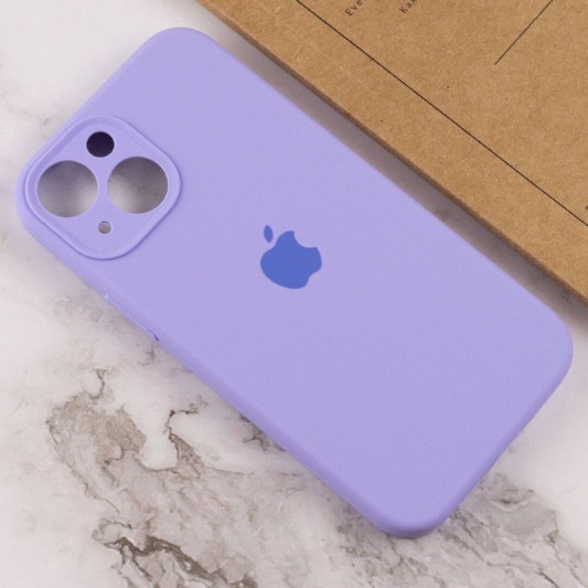 Чохол Silicone Case Full Camera Protective (AA) для Apple iPhone 14 (6.1") Бузковий / Dasheen - зображення 3 