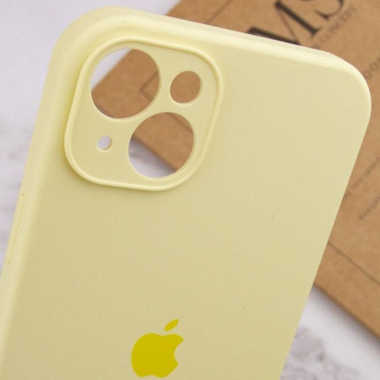 Чехол Silicone Case Full Camera Protective (AA) для Apple iPhone 14 Plus (6.7") Желтый / Mellow Yellow - изображение 6