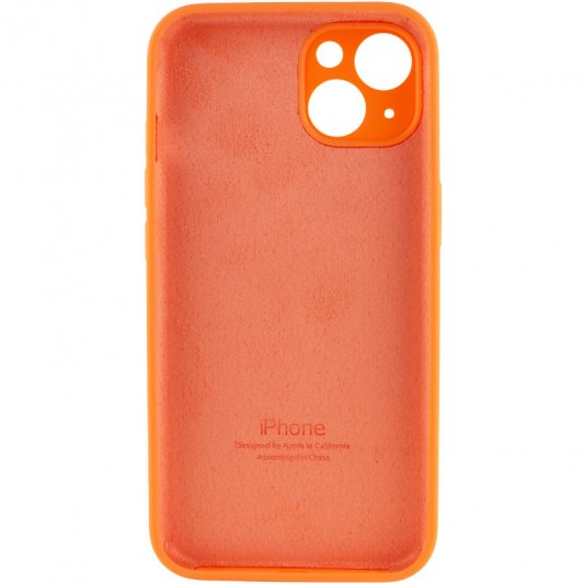 Чехол Silicone Case Full Camera Protective (AA) для Apple iPhone 14 Plus (6.7") Оранжевый / Kumquat - изображение 1