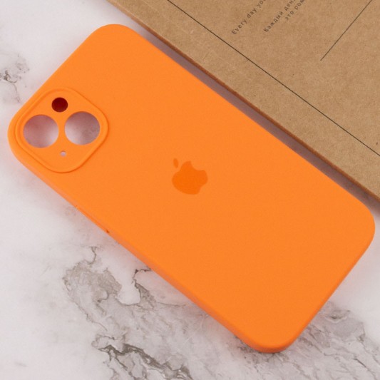 Чехол Silicone Case Full Camera Protective (AA) для Apple iPhone 14 Plus (6.7") Оранжевый / Kumquat - изображение 3